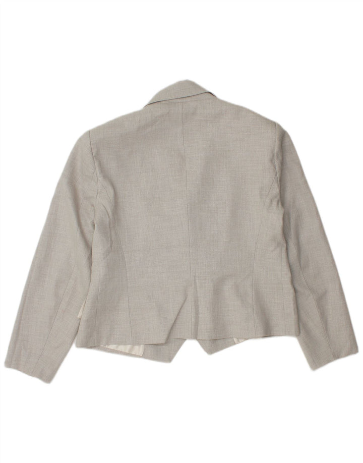 Jachetă Blazer Crop pentru Damă Zara UK 18 XL Gri Poliester