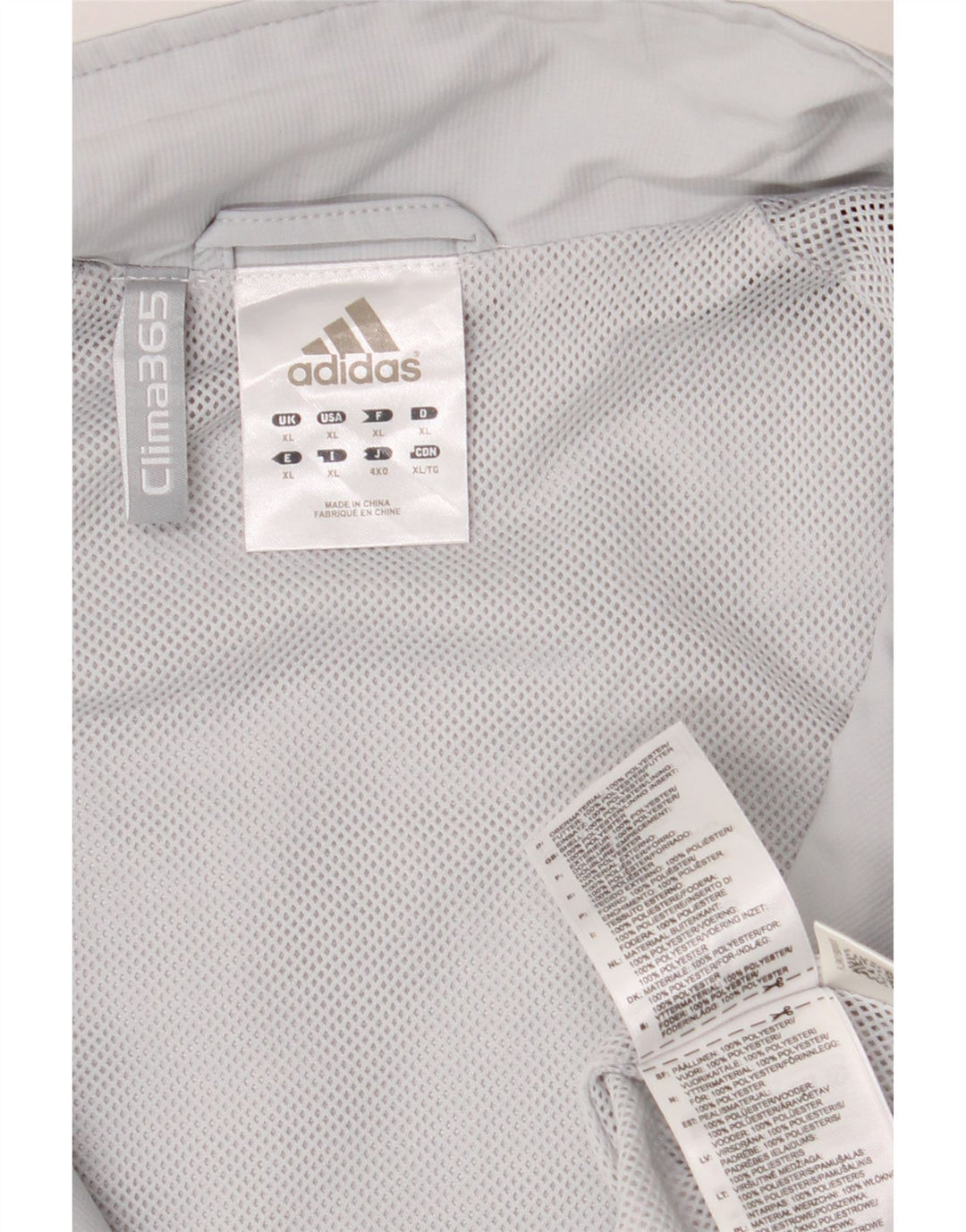 Jachetă de ploaie ADIDAS Clima 365 pentru bărbați UK 42 XL Gri poliester color bloc