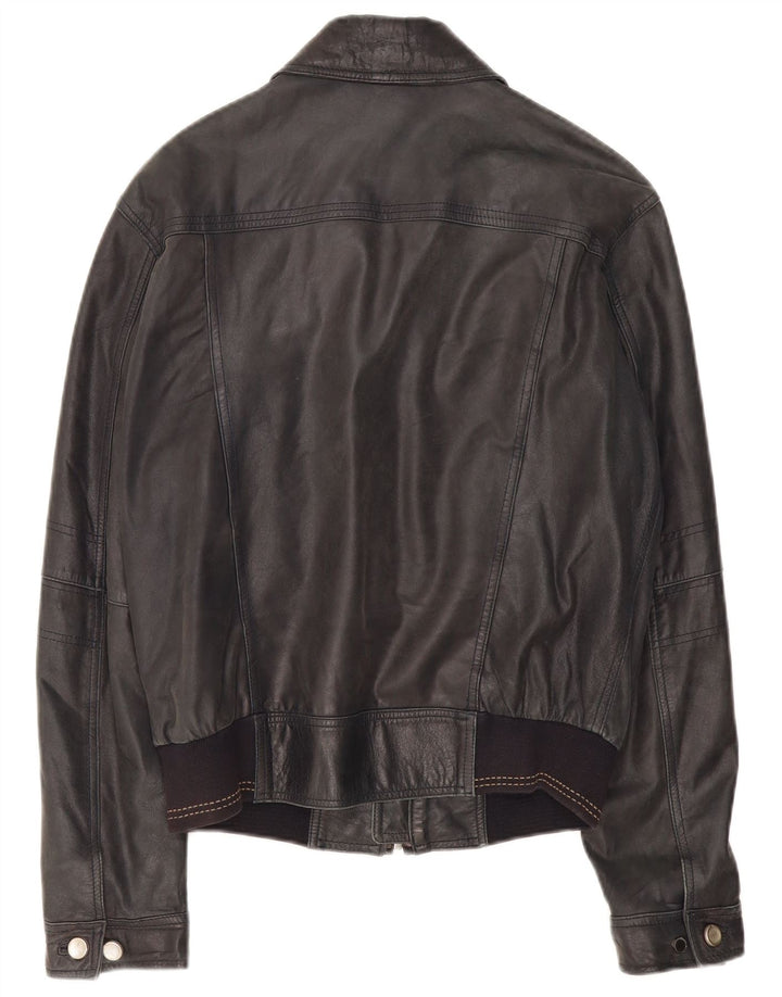 Jachetă Bomber din piele pentru bărbați Conbipel IT 48 Medium Black Leather