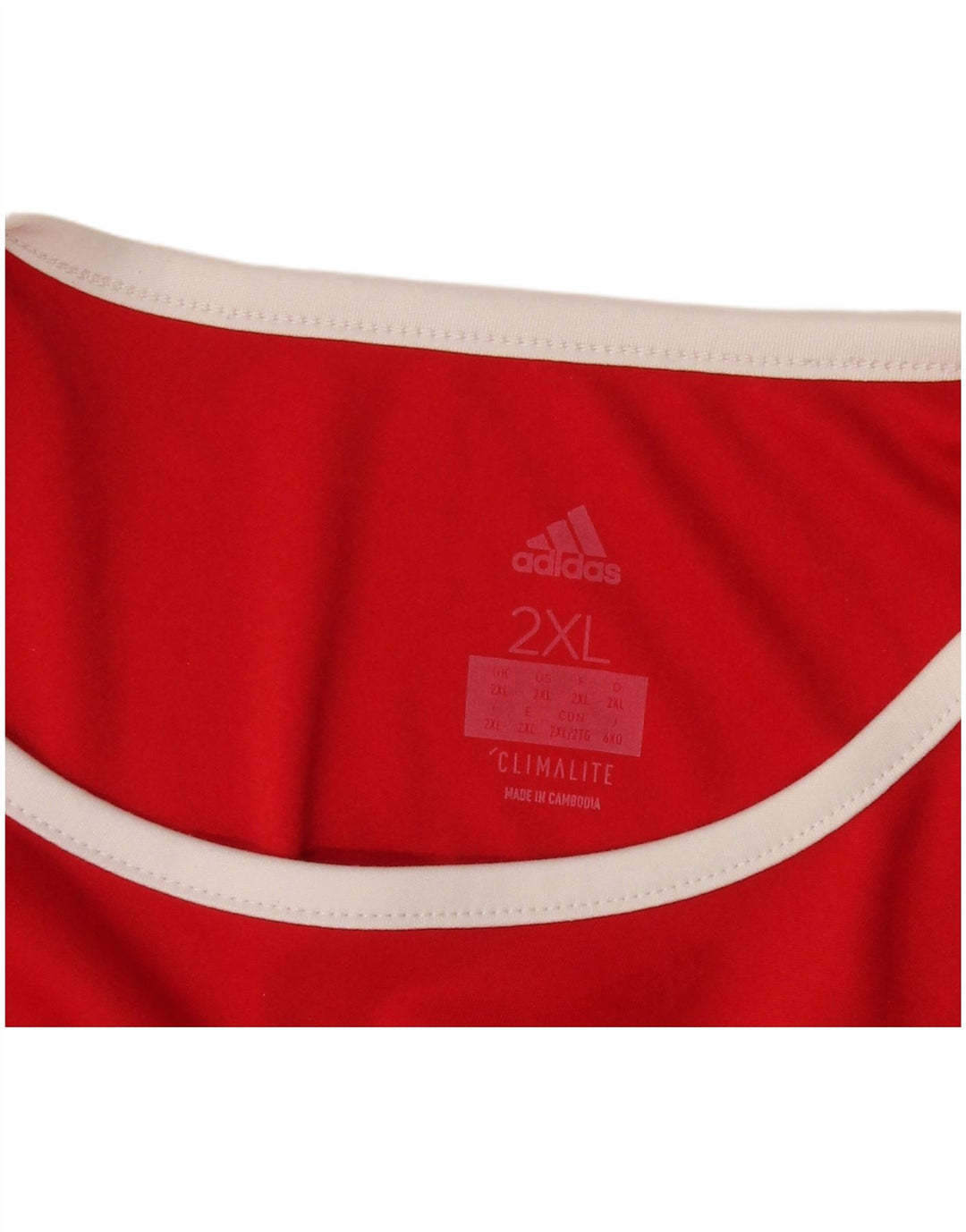 Tricou Adidas Climalite pentru bărbați Top 2XL Roșu Colorblock