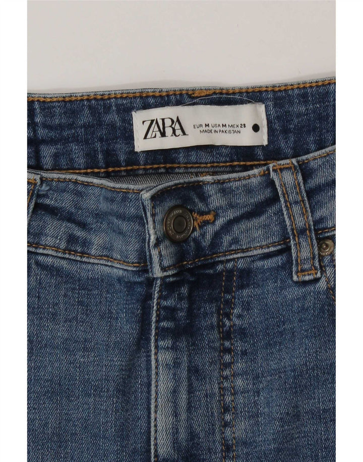 Fusta de blugi cu talie înaltă pentru femei Zara Medium W28 Albastru