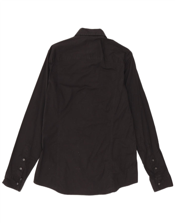 Cămașă pentru bărbați Calvin Klein Jeans, bumbac negru mediu
