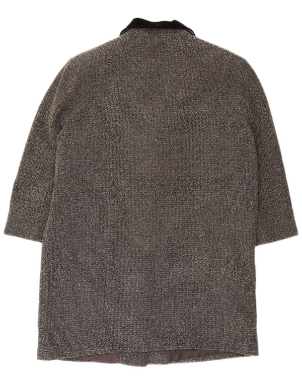 Jachetă vintage cu 2 nasturi pentru femei UK 20 2XL Gri Colorblock