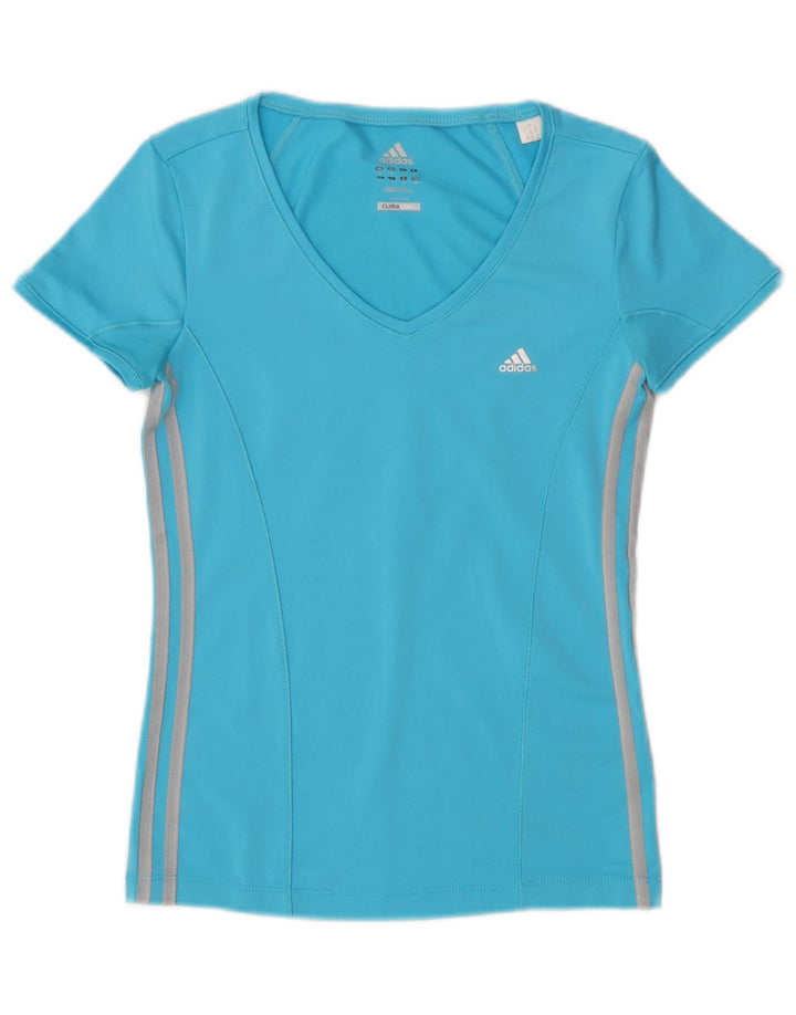 Tricou Adidas Climacool pentru femei Top UK 10 Small Blue Poliester