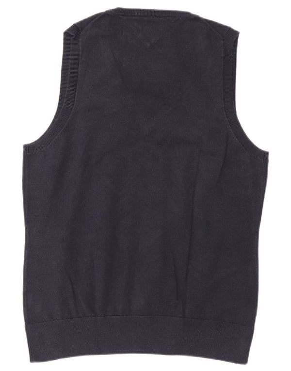 Tommy Hilfiger Womens Vest Tank Top UK 16 Large Bleumarin Bumbac Classic