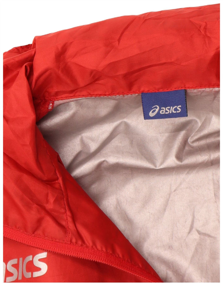 Jachetă de ploaie pentru bărbați ASICS UK 36 Poliester roșu mic