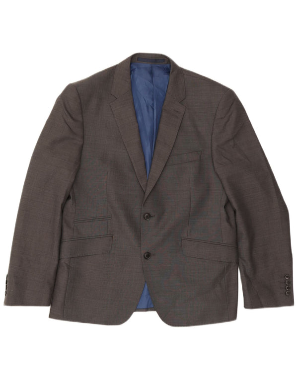 Sacou Marks & Spencer pentru bărbați, cu 2 nasturi, UK 40, lână, gri mediu