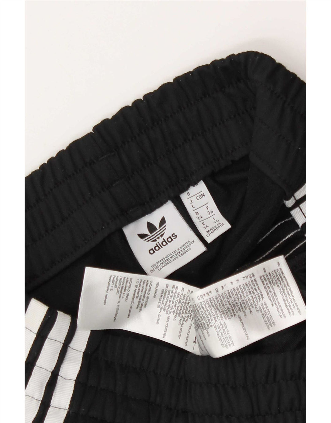 Pantaloni scurți sport Adidas pentru femei UK 8 Small Negru Poliester