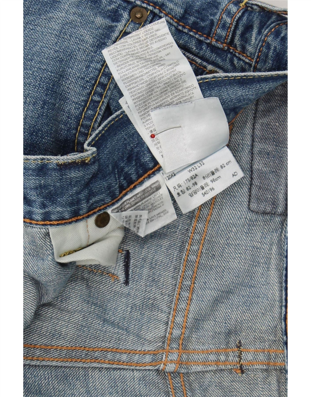 LEVI'S Mens 508 Cropped Jeans W32 L23 Blue Cotton Vintage Levi's and Second-Hand Levi's from Messina Hembry 