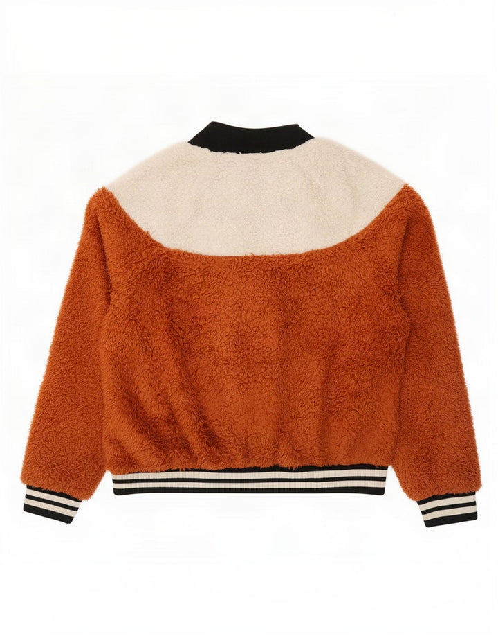 Jachetă fleece pentru femei Nike UK 14, maro mediu, poliester bloc de culoare