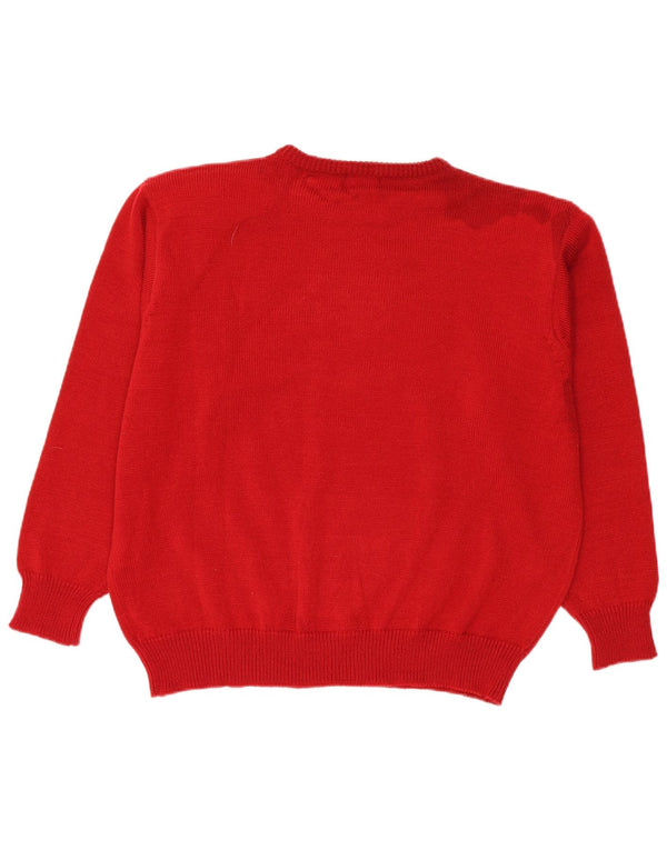 Pulover cu gât roșu pentru femei Julietta UK 24 4XL Roșu Floral Poliacrilic