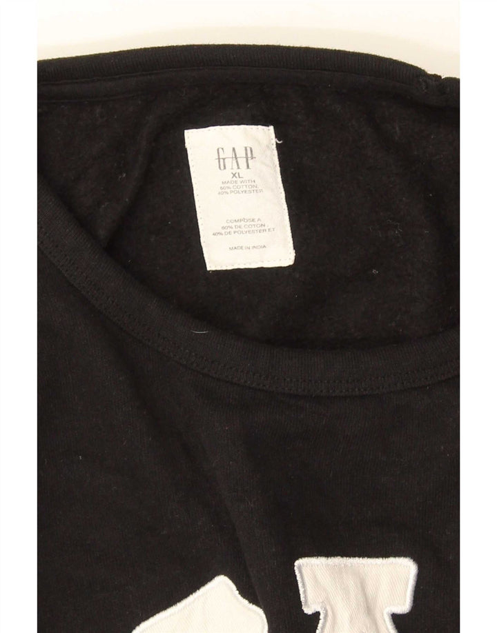 Hanorac grafic Gap pentru bărbați Jumper XL bumbac negru