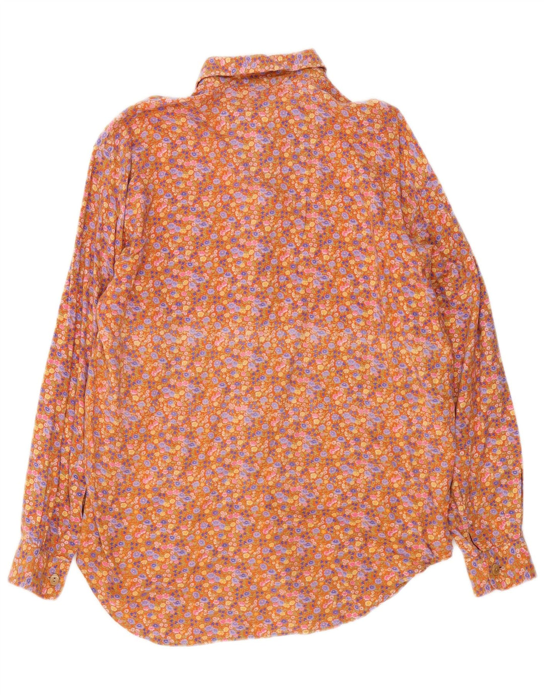 Cămașă Vintage pentru femei UK 14 Medium Multicolor Floral Viscose