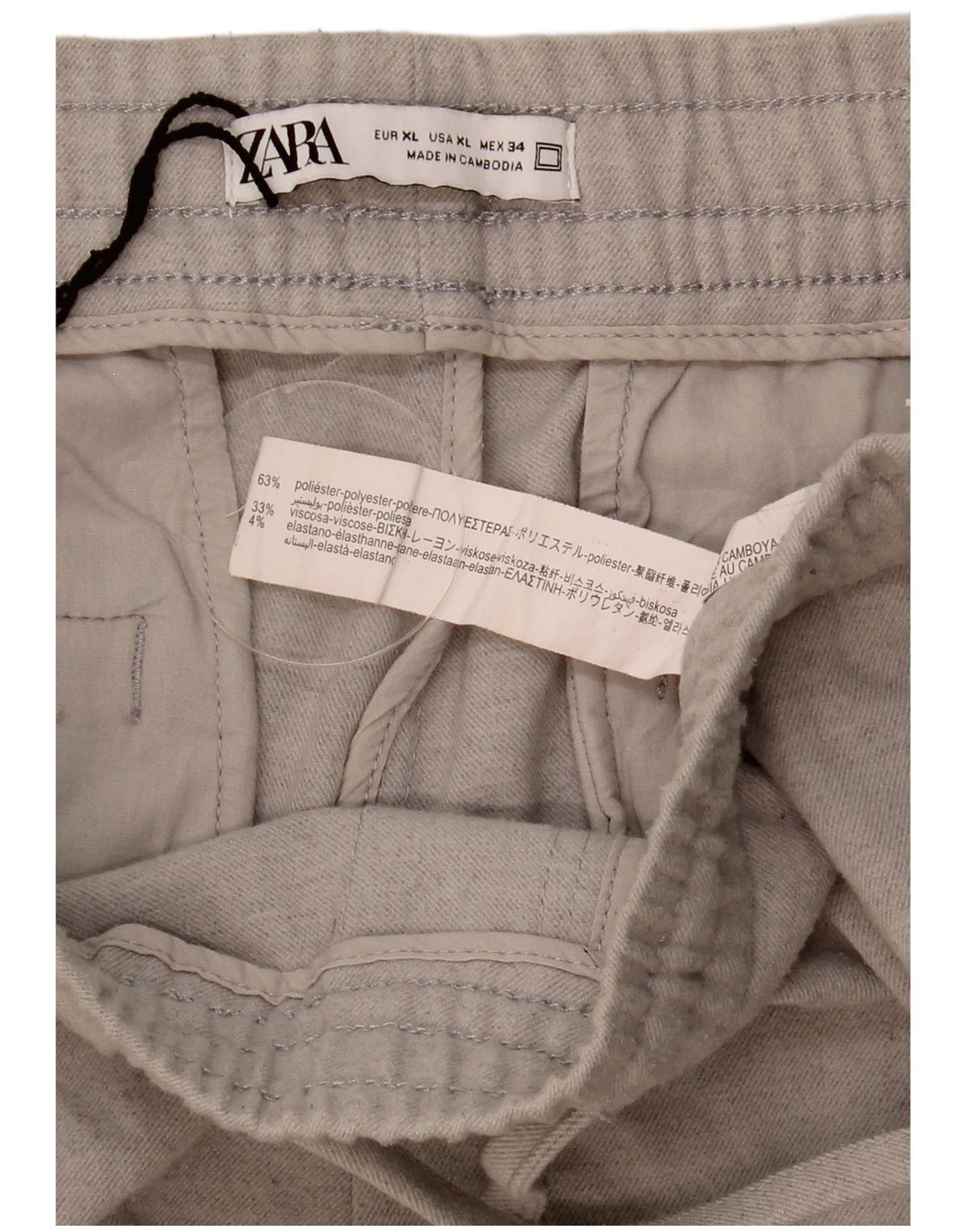 Pantaloni de trening ZARA pentru bărbați XL poliester gri