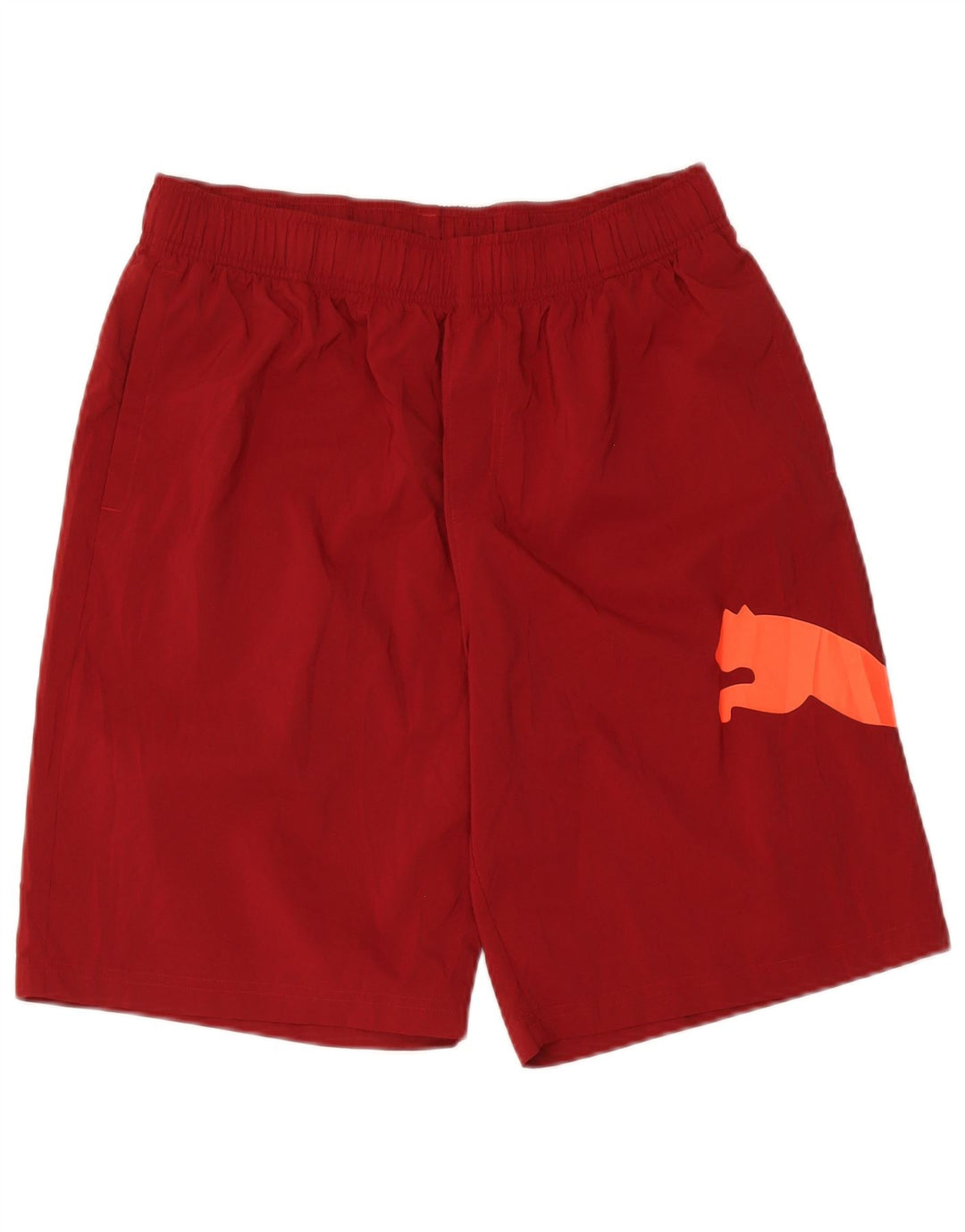 Pantaloni scurți sport grafic Puma pentru bărbați, mari, din poliester burgundy
