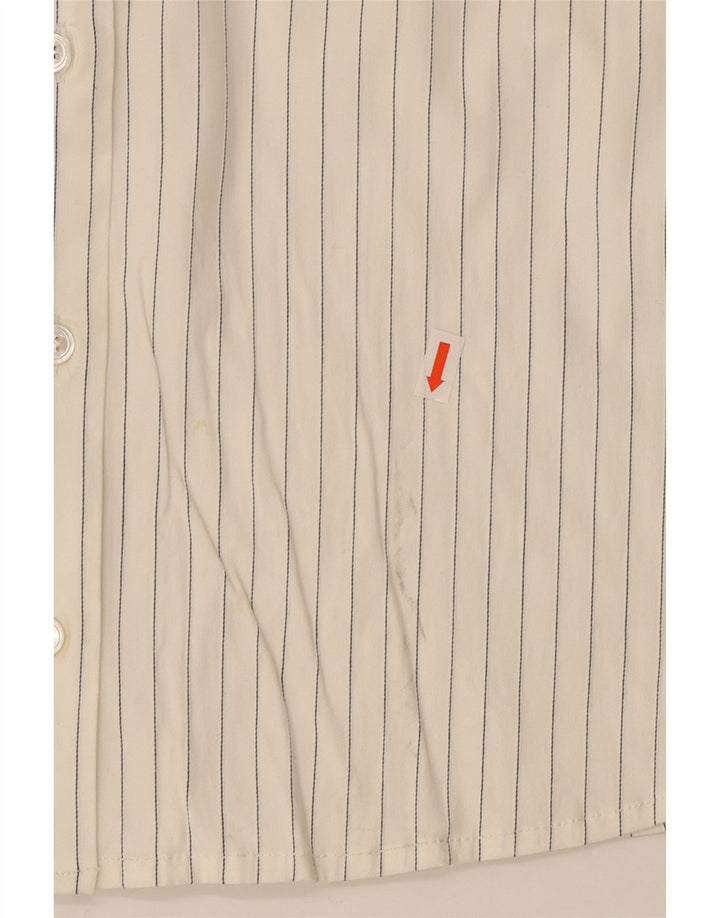 Cămașă pentru femei Hugo Boss UK 12 Medium White Pinstripe