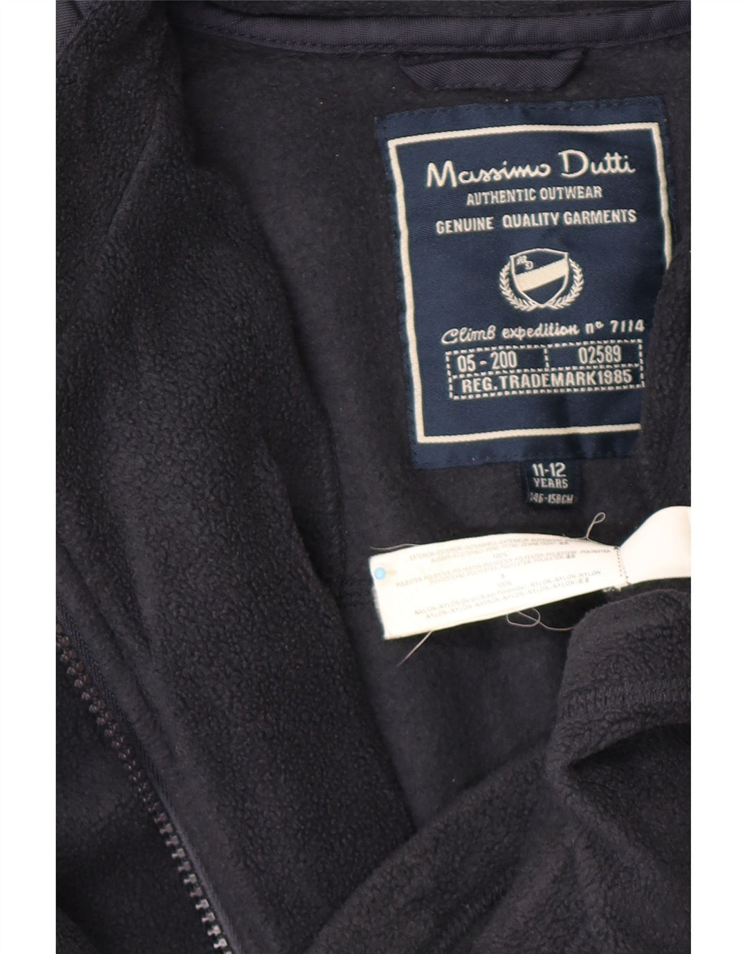 MASSIMO DUTTI Jachetă fleece cu grafică pentru băieți 11-12 ani poliester bleumarin