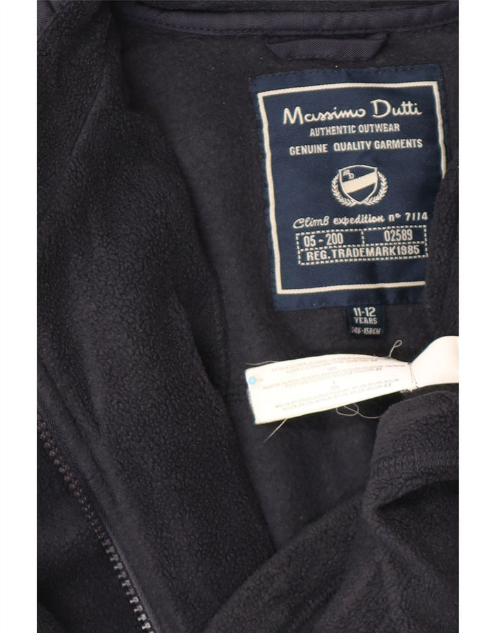 MASSIMO DUTTI Jachetă fleece cu grafică pentru băieți 11-12 ani poliester bleumarin