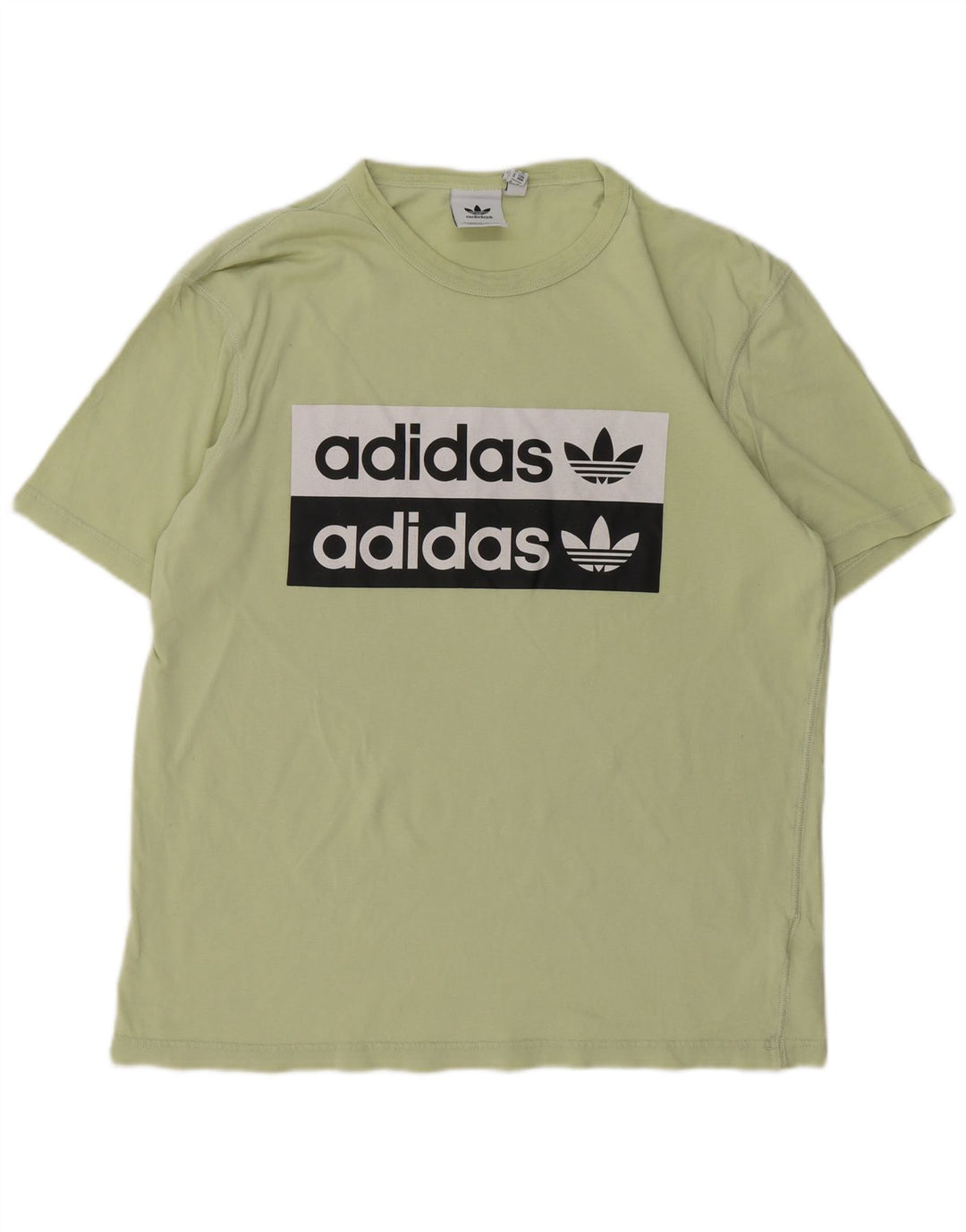 Tricou grafic pentru bărbați Adidas Top, bumbac verde mediu