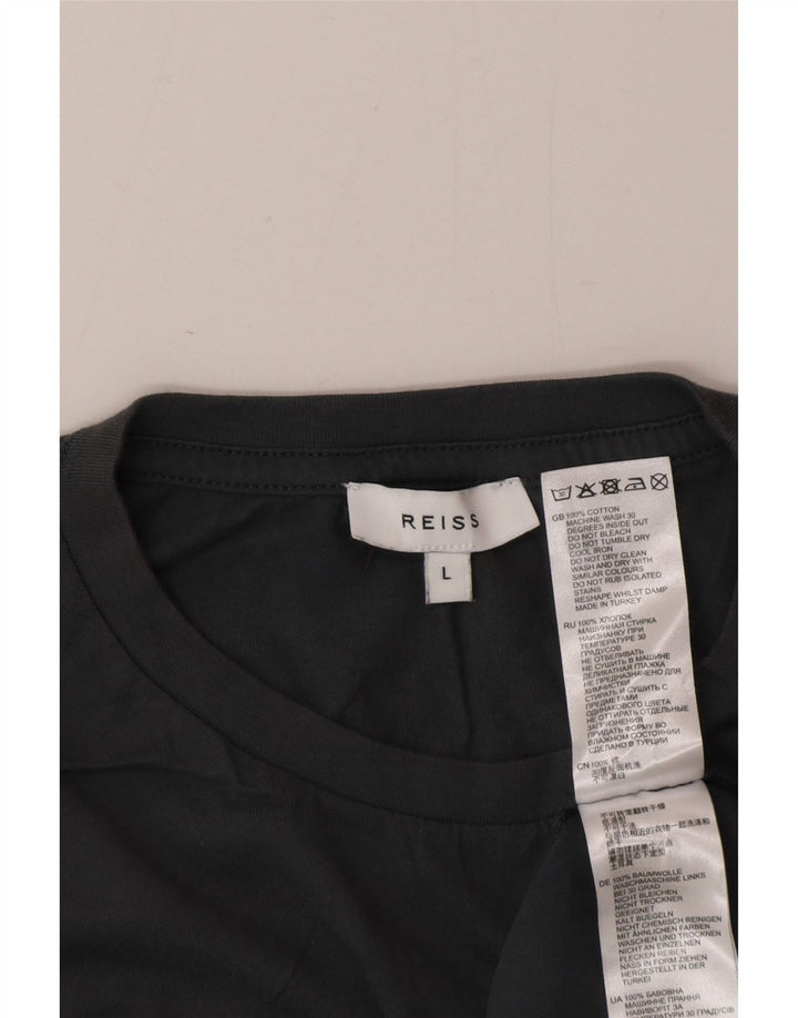 Tricou pentru bărbați Reiss Top mare, albastru, bumbac