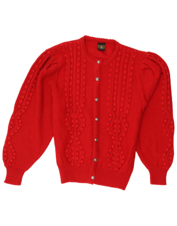 Pulover cardigan pentru femei Original Alpen Trachten IT 50 XL Lână roșie