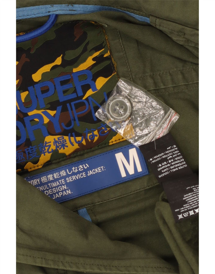 Jachetă Superdry pentru bărbați, UK 38, bumbac verde mediu