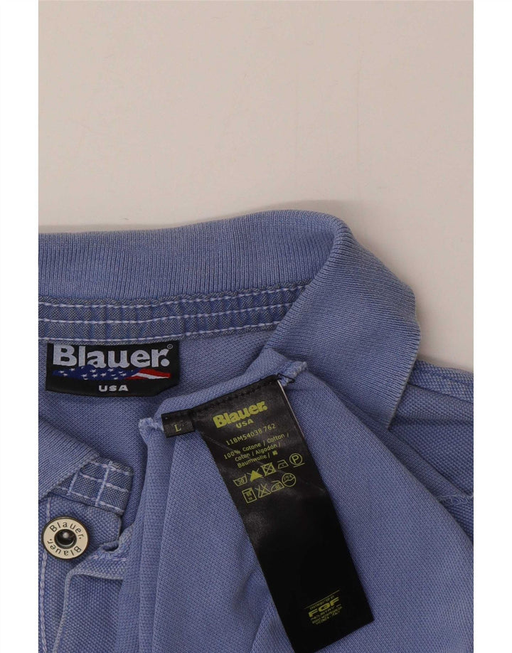 Tricou polo Blauer pentru bărbați, mare, albastru, bumbac