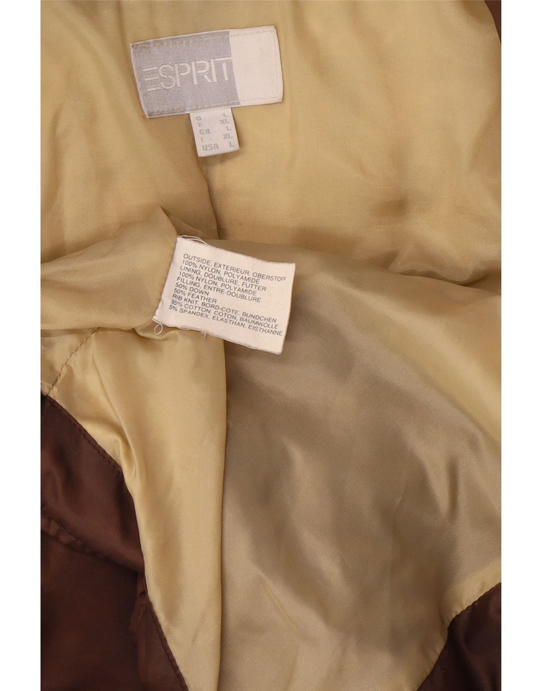 Jachetă căptușită pentru femei ESPRIT UK 16 mare, maro, nailon