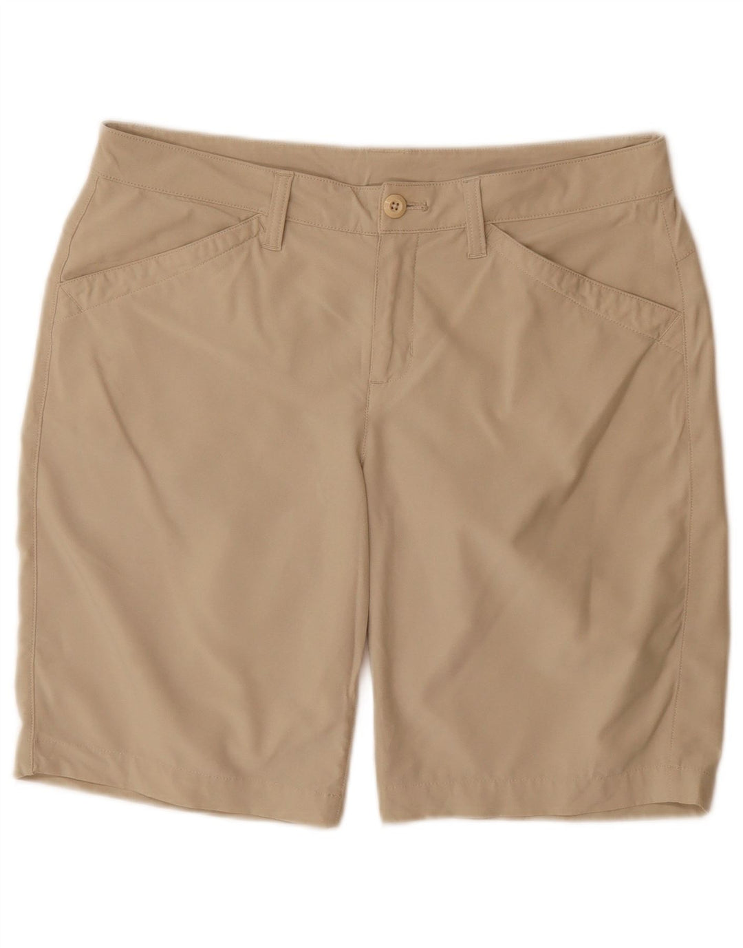 Pantaloni scurți casual pentru femei Eddie Bauer US 10 Large W32 poliester bej