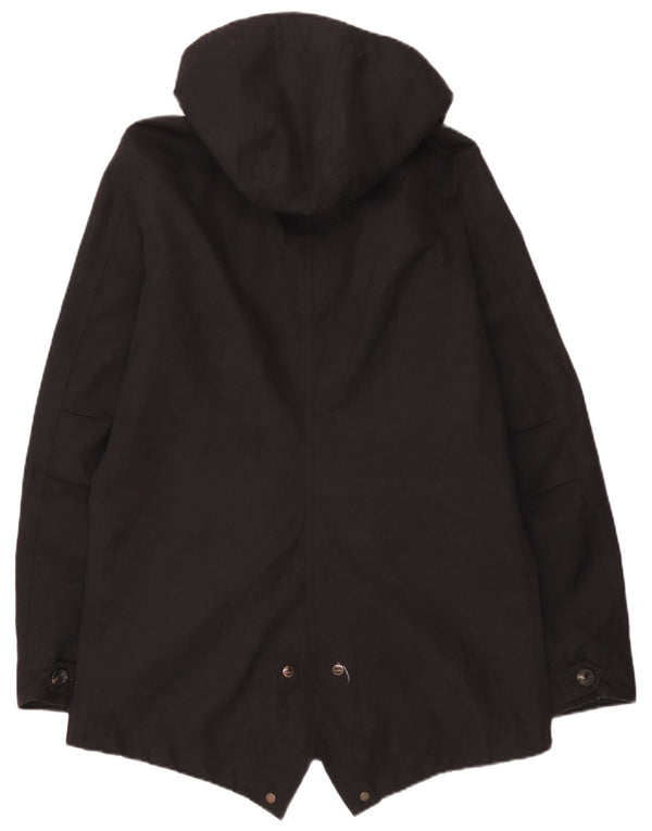 Jachetă parka cu glugă pentru bărbați Scotch & Soda UK 40 Poliester negru mare