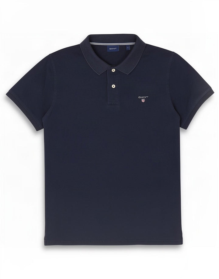 Tricou polo pentru bărbați Gant, mare, albastru bleumarin, bumbac