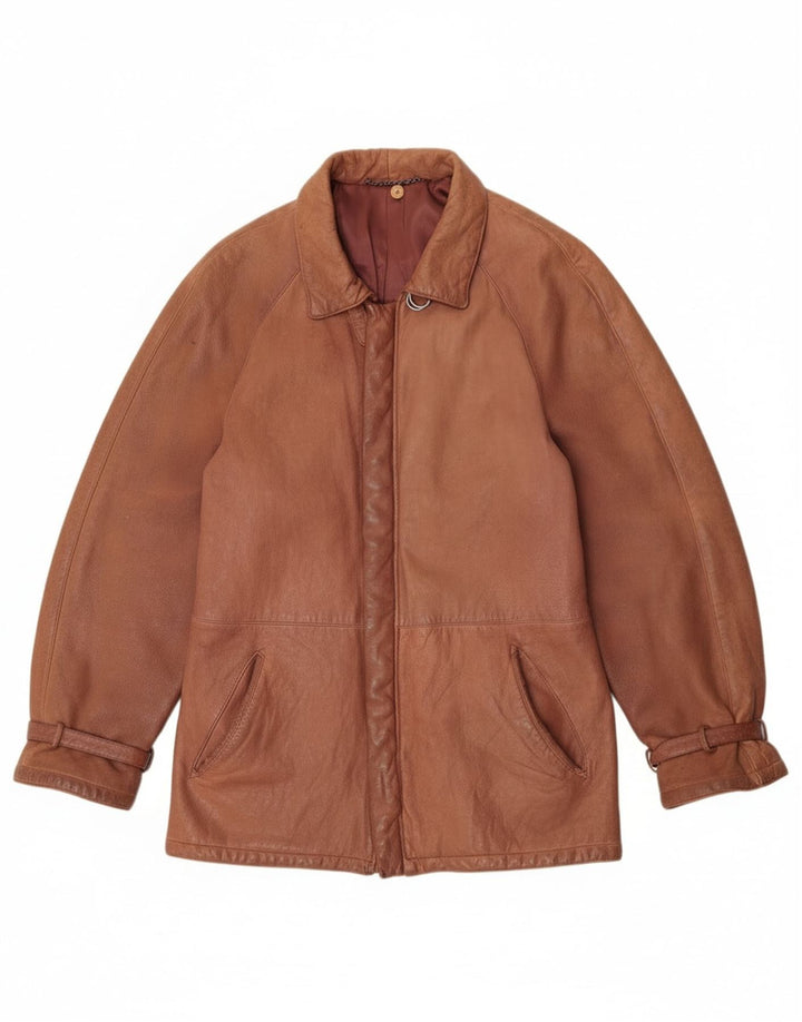 Geacă de piele vintage pentru femei IT 52 2XL maro