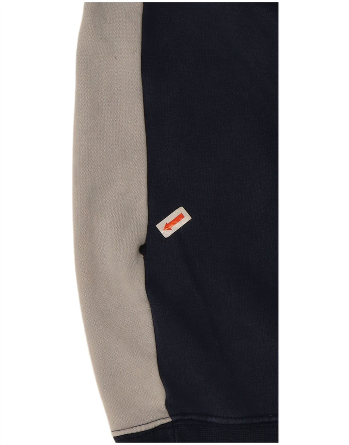 NIKE Mens Tracksuit Top Jacket Medium Navy Blue Colourblock Cotton