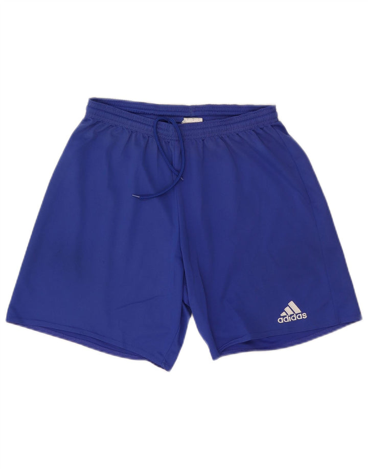 Pantaloni scurți sport pentru bărbați Adidas Climalite Sport din poliester albastru mediu