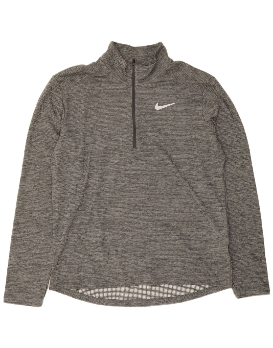 Top de trening pentru bărbați Dri Fit, cu fermoar și gât, pulover, mare, gri