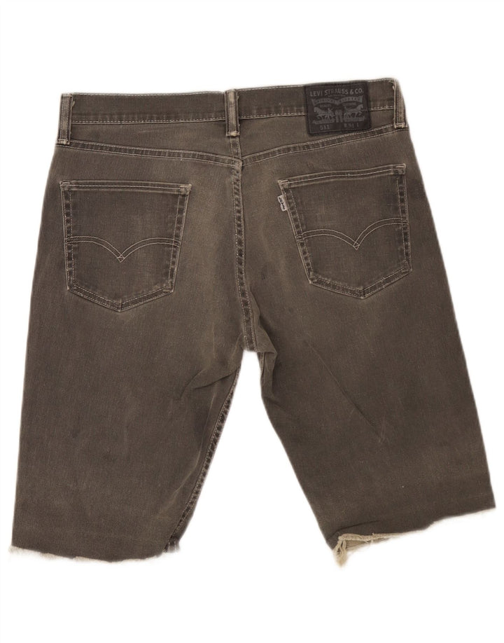 Pantaloni scurți din blugi pentru bărbați Levi's W34, bumbac gri mare