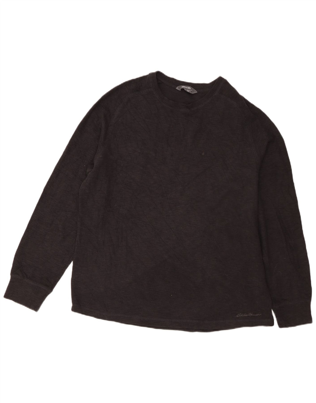 Eddie Bauer Top pentru bărbați cu mânecă lungă XL, bumbac negru