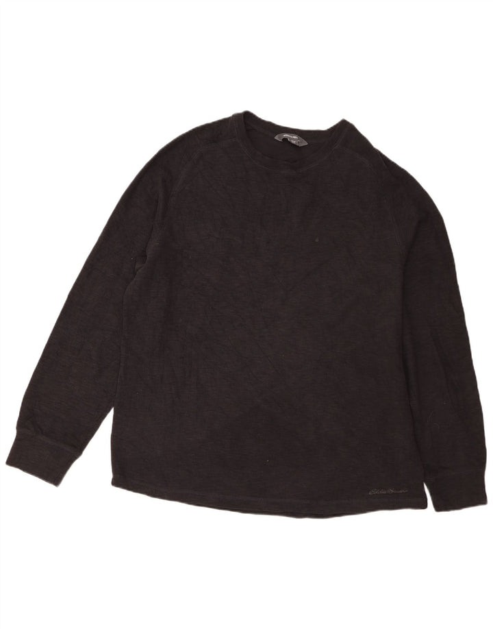 Eddie Bauer Top pentru bărbați cu mânecă lungă XL, bumbac negru