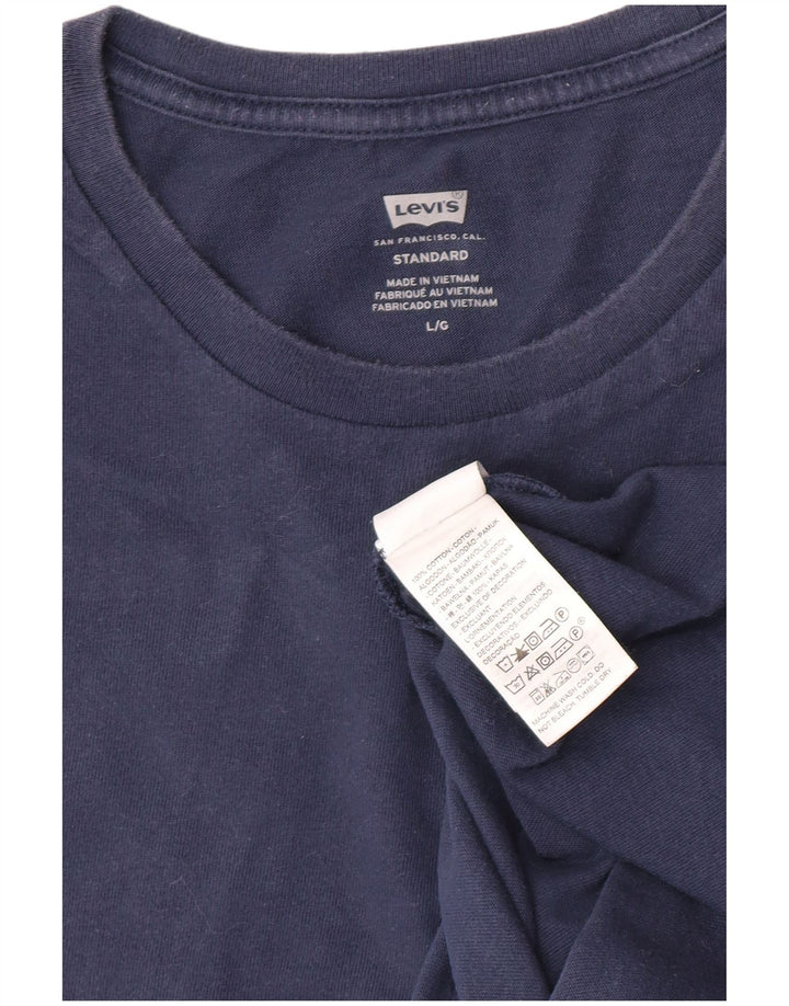 Tricou pentru bărbați Levi's Top mare din bumbac bleumarin