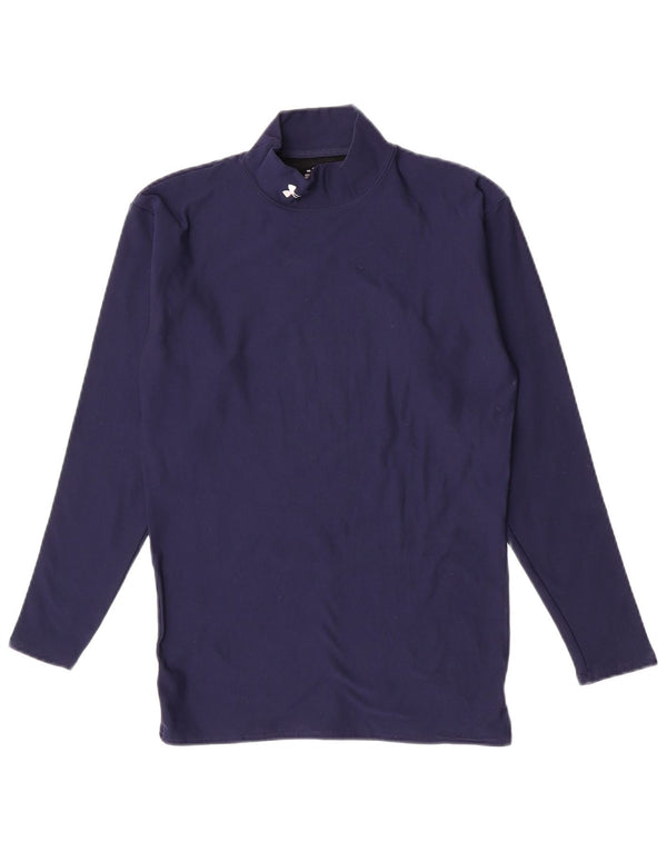 Top pentru femei Under Armour cu mânecă lungă UK 14 mare, nailon bleumarin