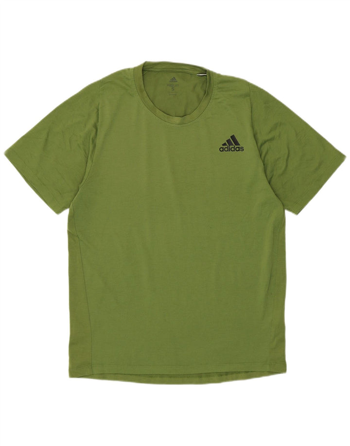 Tricou Adidas Climalite pentru bărbați Top mic verde bumbac