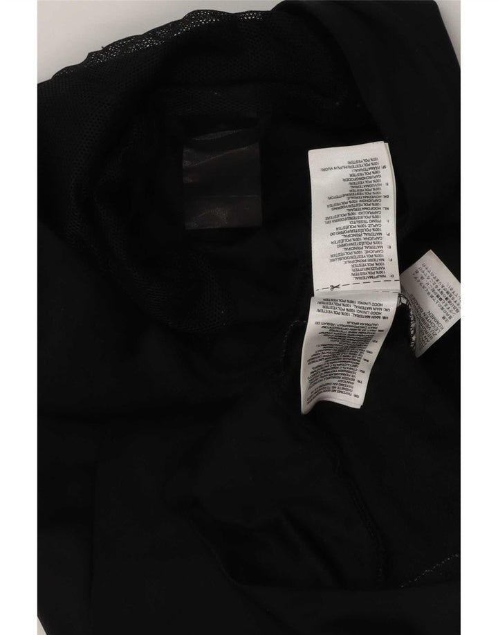 Jachetă de top pentru trening cu glugă Adidas pentru bărbați, poliester negru mic