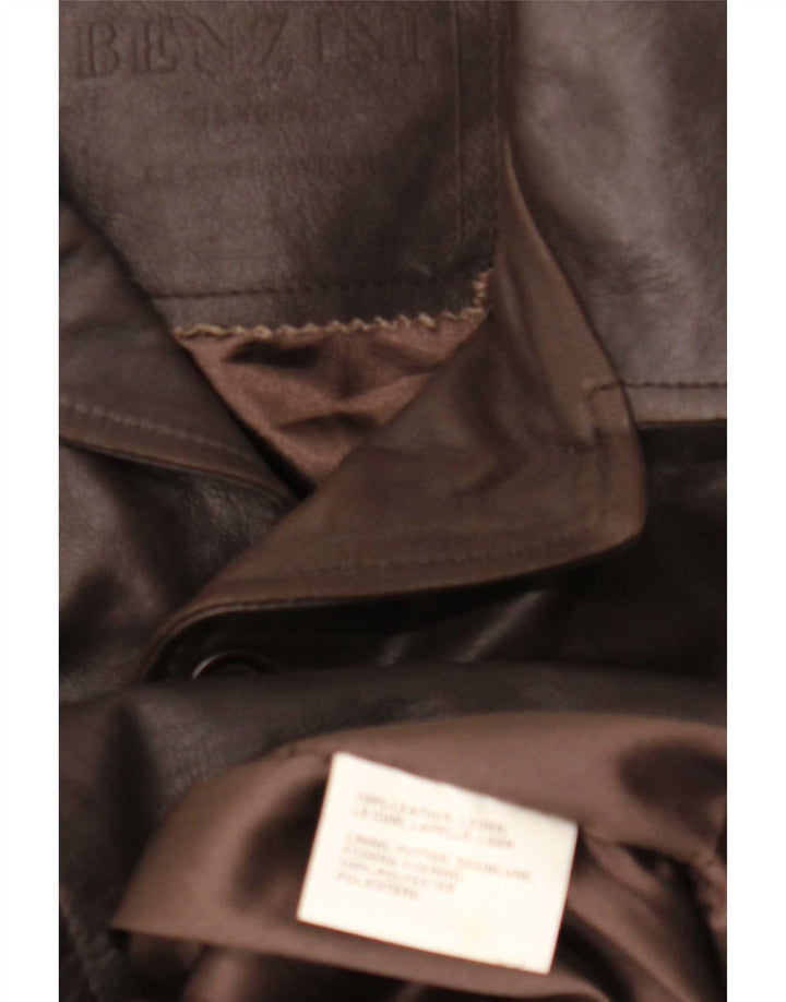 Jachetă de piele vintage pentru bărbați UK 42 XL maro