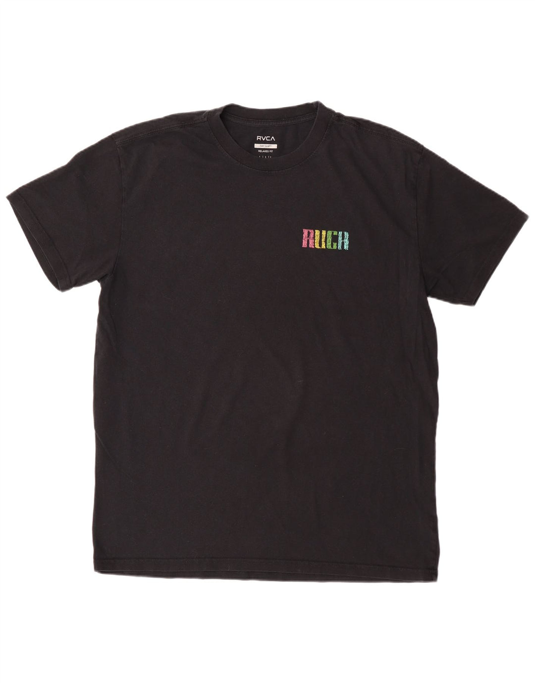 RVCA Tricou cu grafică relaxat pentru bărbați Top mare negru