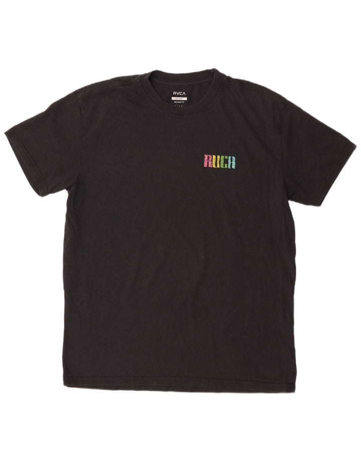 RVCA Tricou cu grafică relaxat pentru bărbați Top mare negru