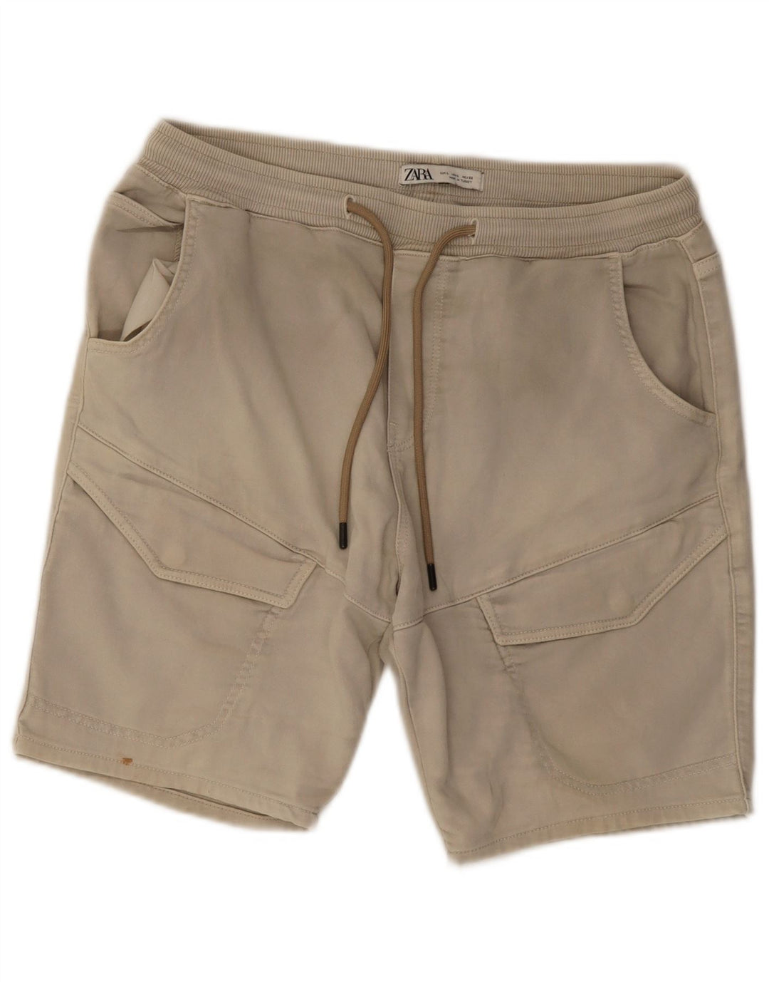 Pantaloni scurți cargo pentru bărbați Zara, mari W32, bumbac, bej