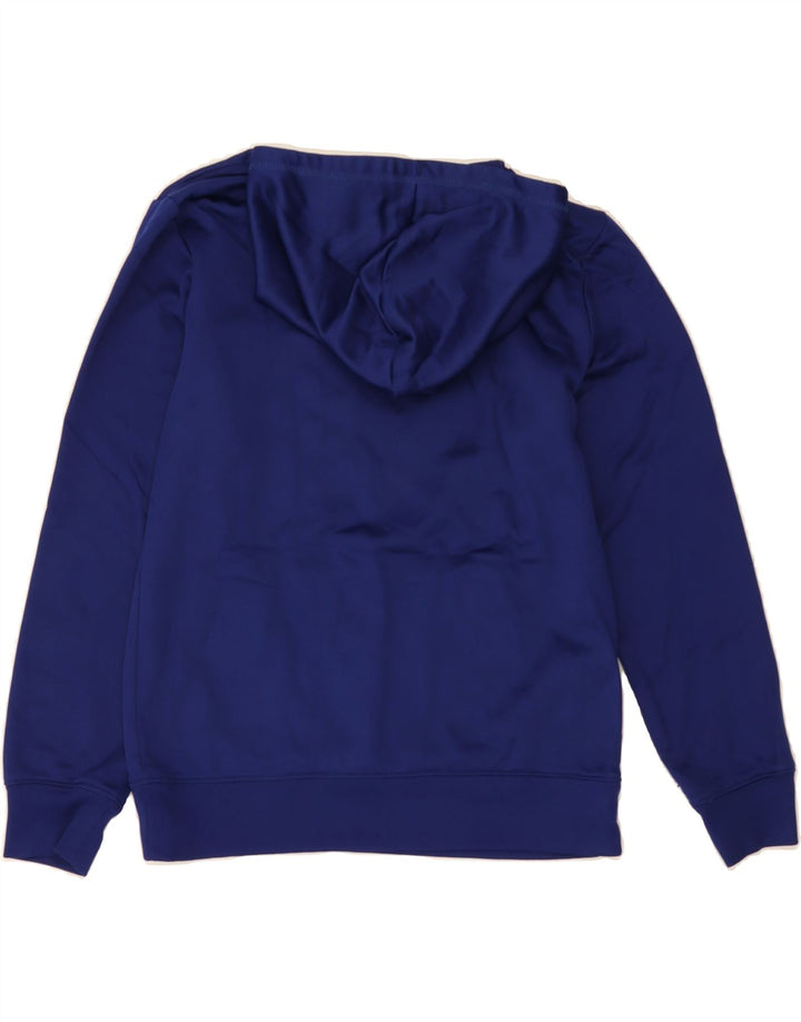REEBOK Boys Graphic Hoodie Jumper 10-11 Years Large Blue Polyester Vintage Reebok and Second-Hand Reebok from Messina Hembry 