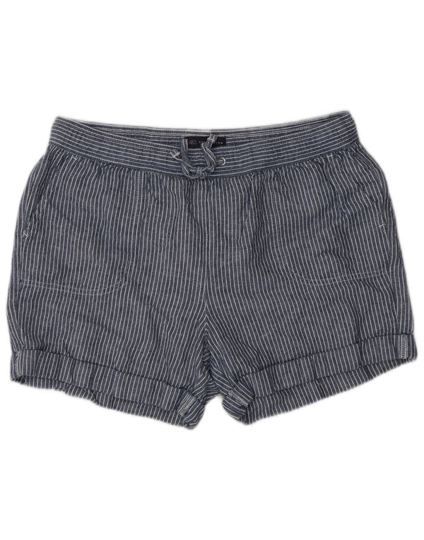 Marks & Spencer Pantaloni scurți casual pentru femei UK 14 Large W32 Bleumarin Pinstripe