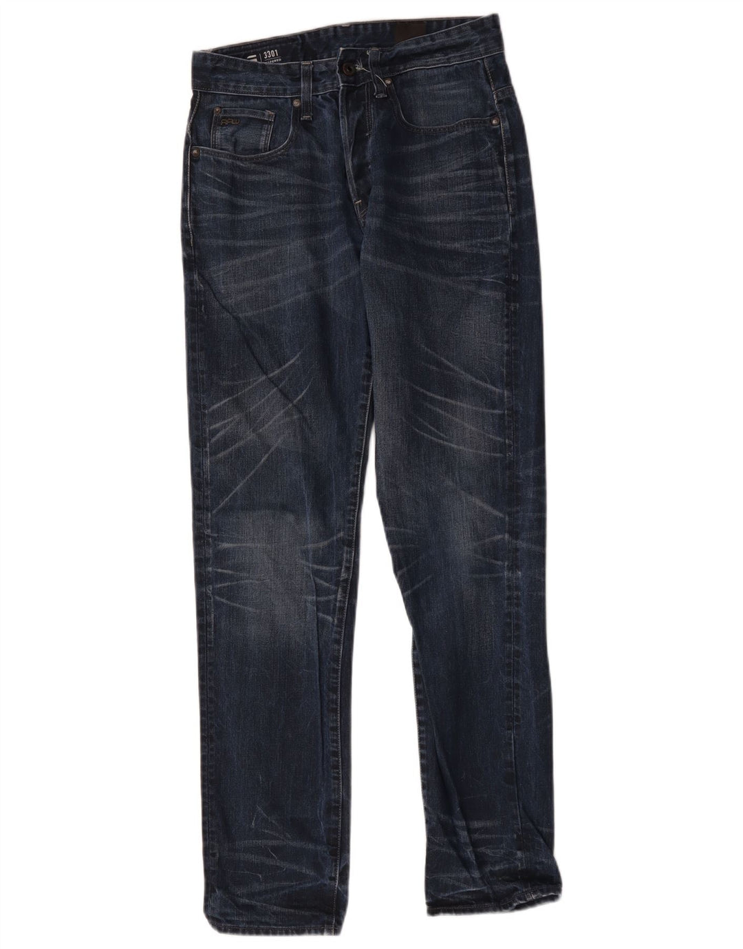 Blugi G-Star 3301 Tapered pentru femei W29 L34 bleumarin