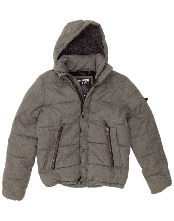 Jachetă căptușită cu glugă pentru bărbați Superdry UIK 38 Poliester gri mediu